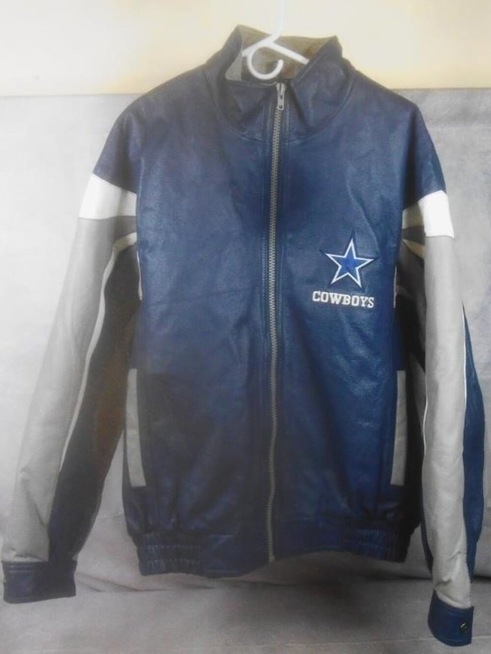 Dallas Cowboys Pro Player Genuine Leather Jacket Vintage Men Size XXL